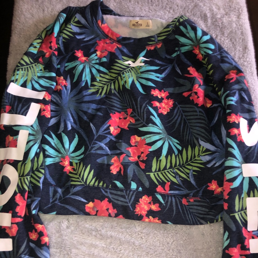 Cropped Hollister floral Sweatshirt